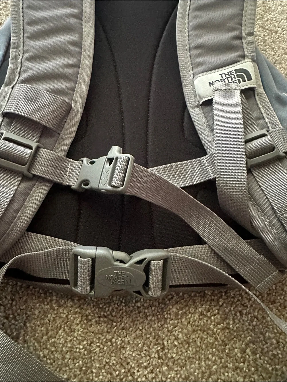 The North Face Two-Tone Light Blue and Gray Daypack